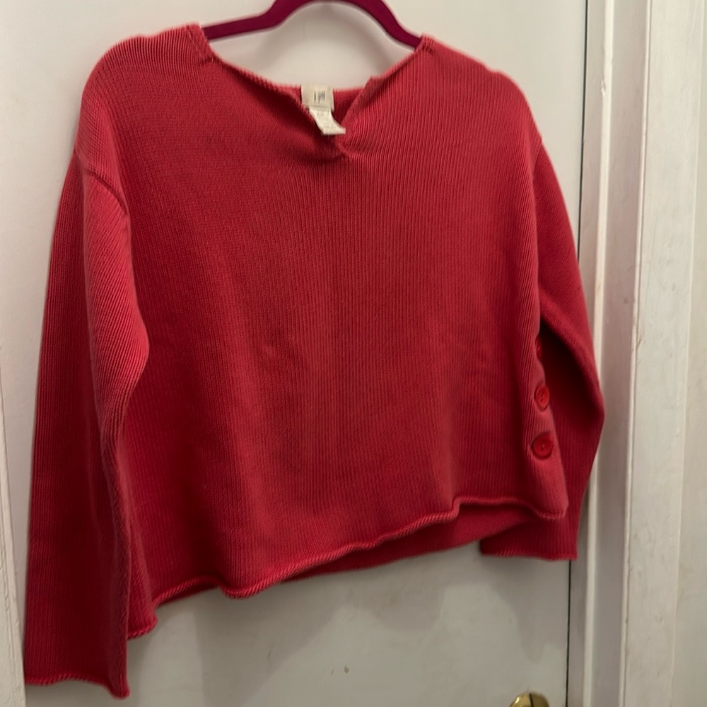 J. Jill V Neck Knit cotton Sweater